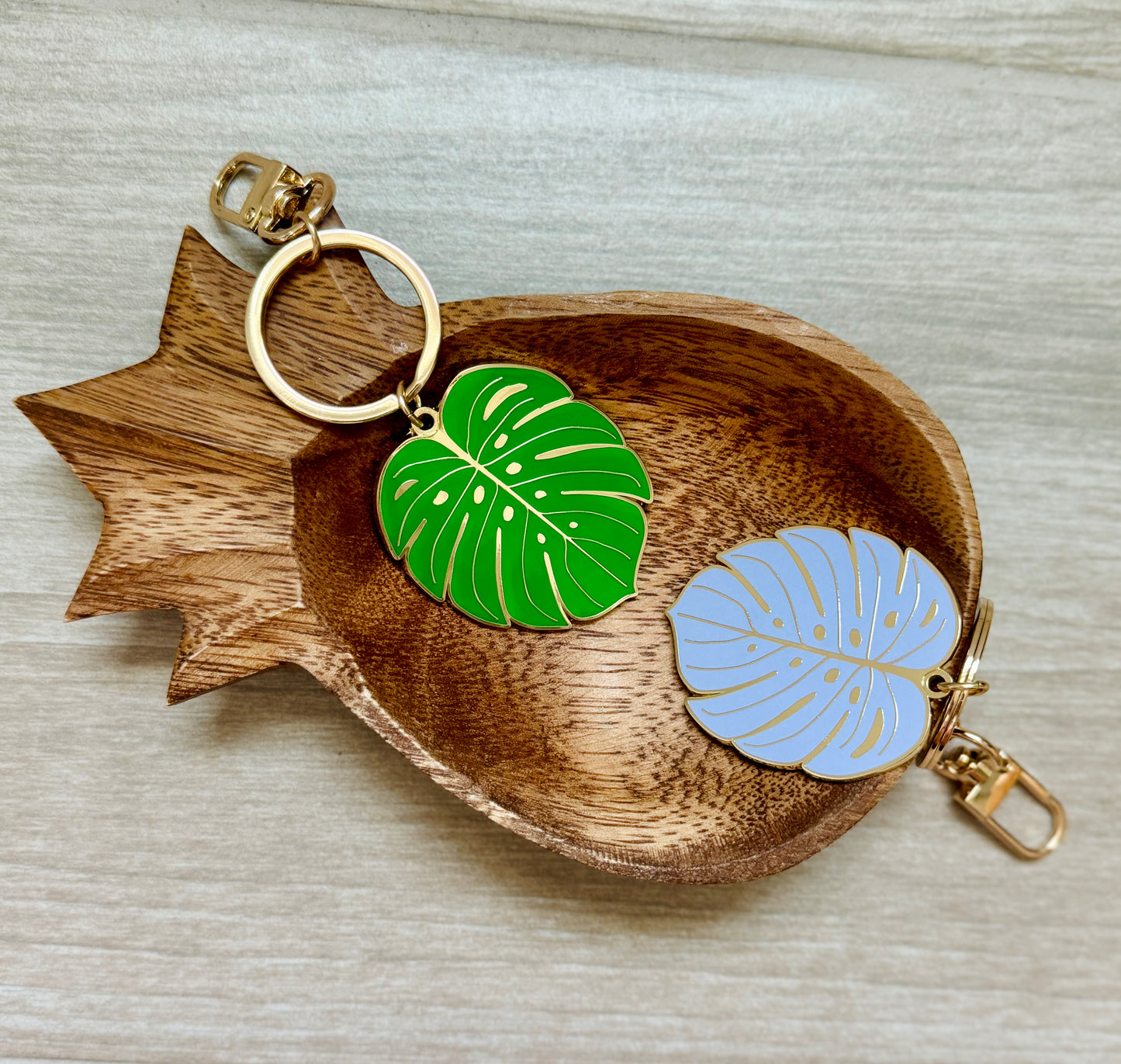 Monstera Keychain