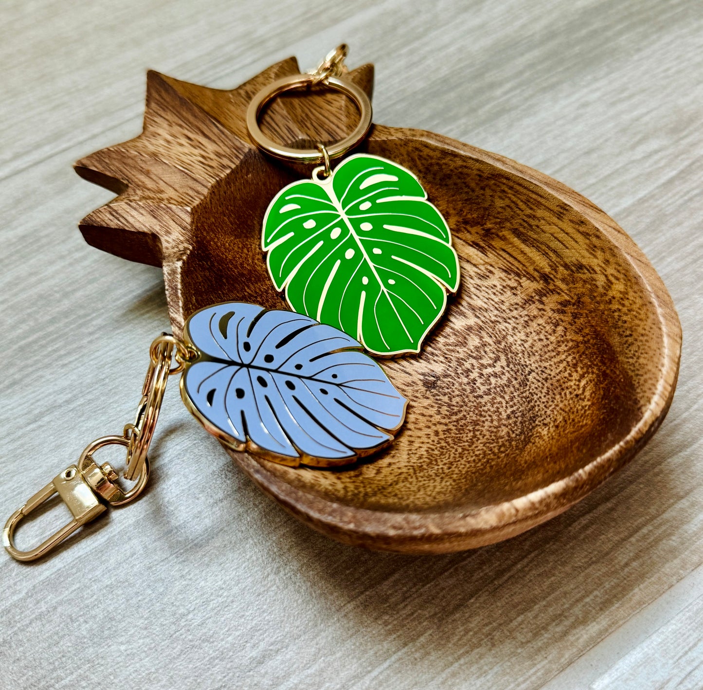 Monstera Keychain