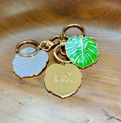 Monstera Keychain